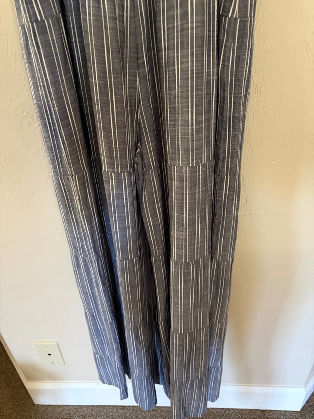 En Crème Striped Blue Tie-Shoulder Jumpsuit. Never Worn! NWOT! - Picture 8 of 11